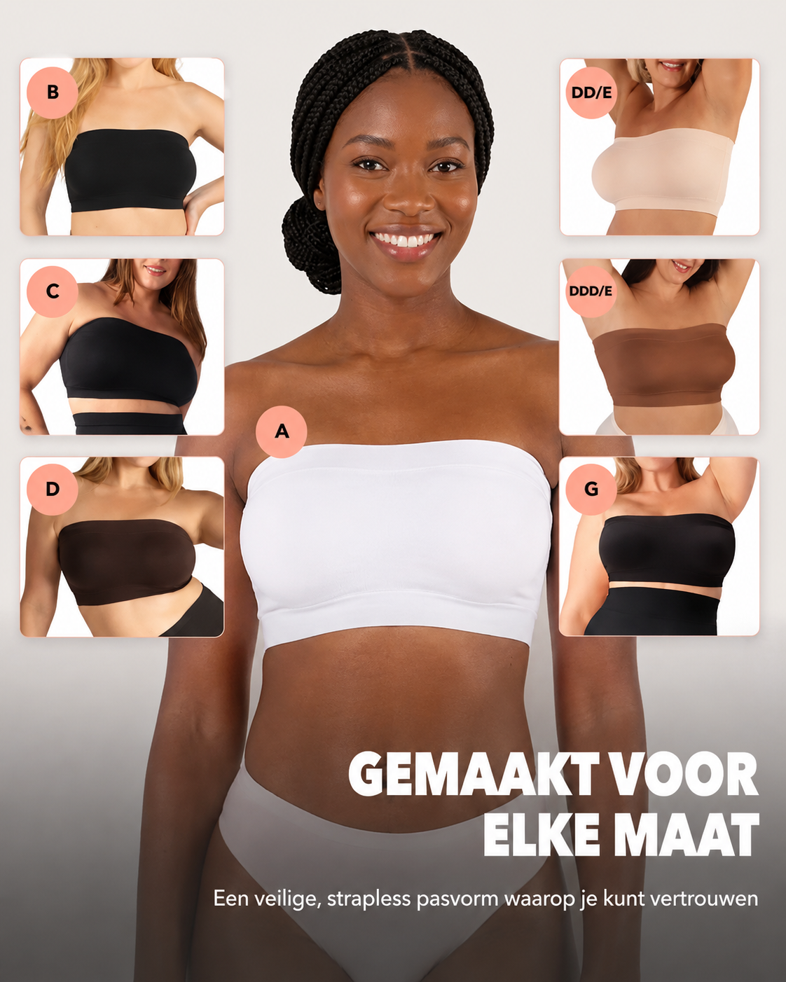 VersaBra | Beugelvrije anti-slip bandeau