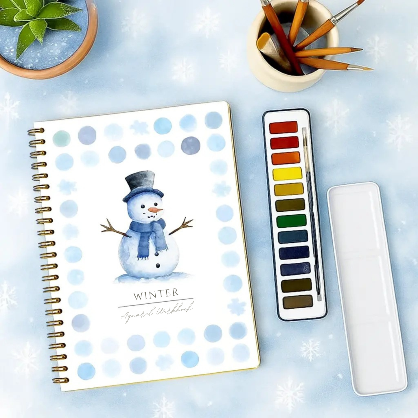 Complete aquarelboekenset – GRATIS aquarelverf en penselen inbegrepen