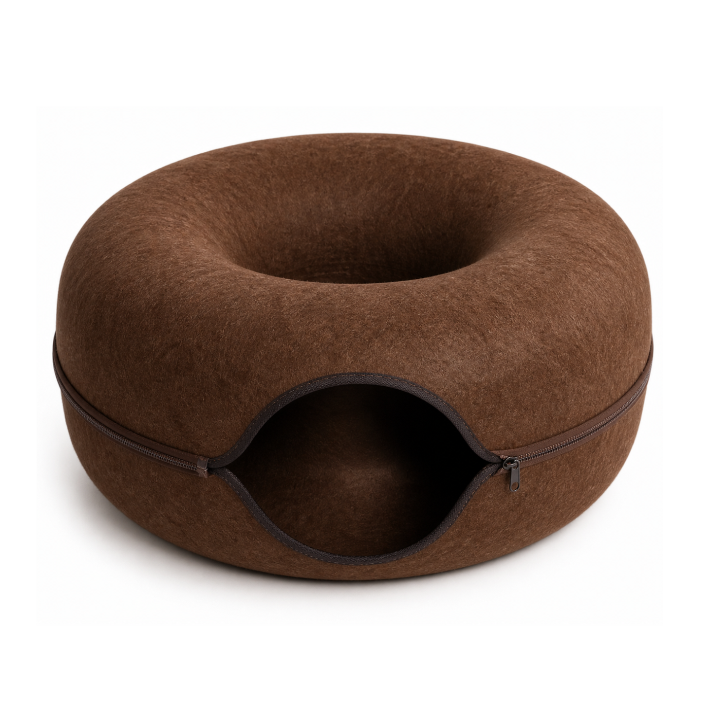 SnugNest | Vilten kattentunnel-kattenbed - Jumbo-formaat