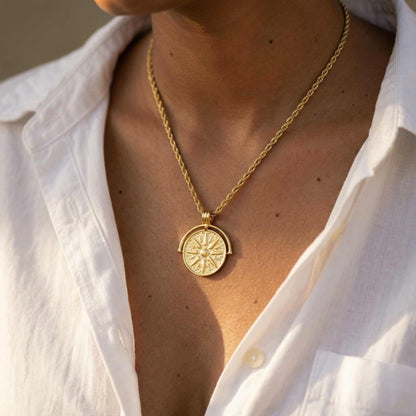 Gouden zonnehalsketting