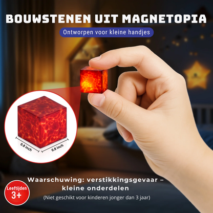 Vulkaanvallei - Magnetische Bouwstenen STEM Speelgoed | 2025 Gloeiende Collectie | 150–300 Stuks | 2cm