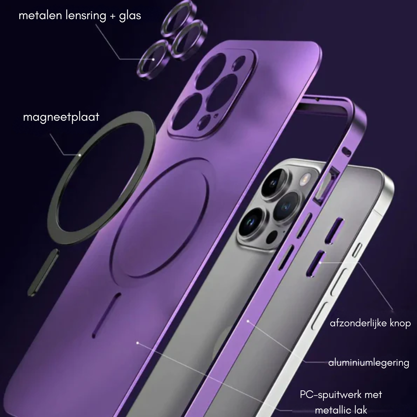 MagCase Metalen Telefoonhoesje