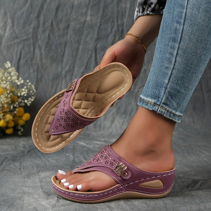 Élodie – Dames-slippers met sleehak en teenstuk