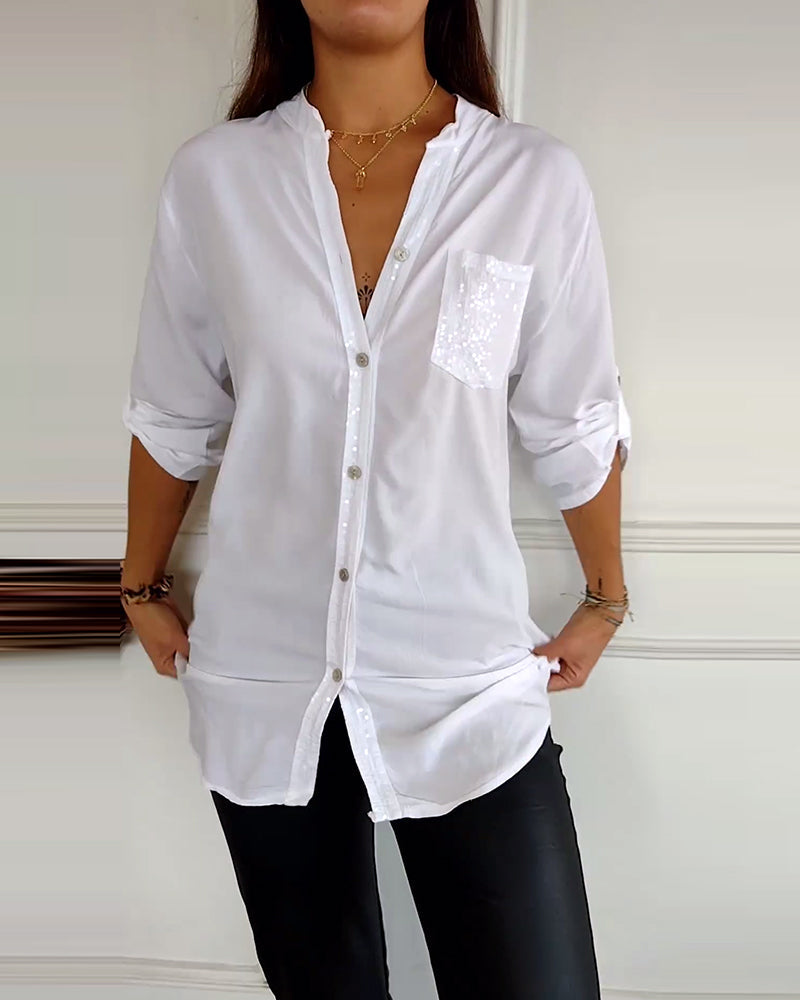 Sparkle Chic Blouse – Paillettenlook