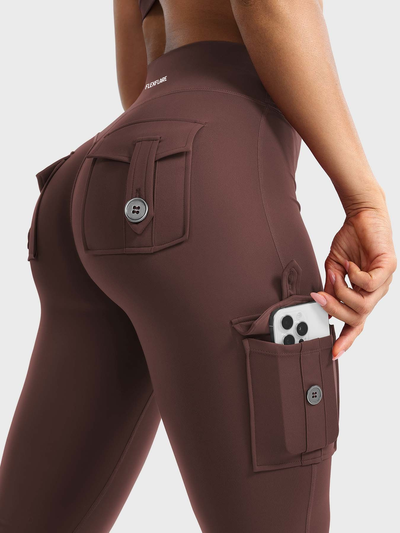 FlexFlare | Cargo Legging - Chocolade