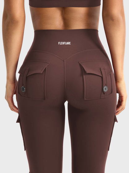 FlexFlare | Cargo Legging - Chocolade