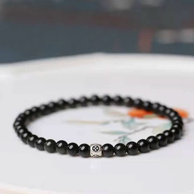 Obsidiaan Armband - Parels