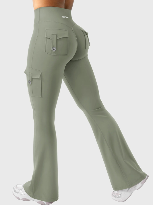 FlexFlare | Cargo Legging - Saliegroen