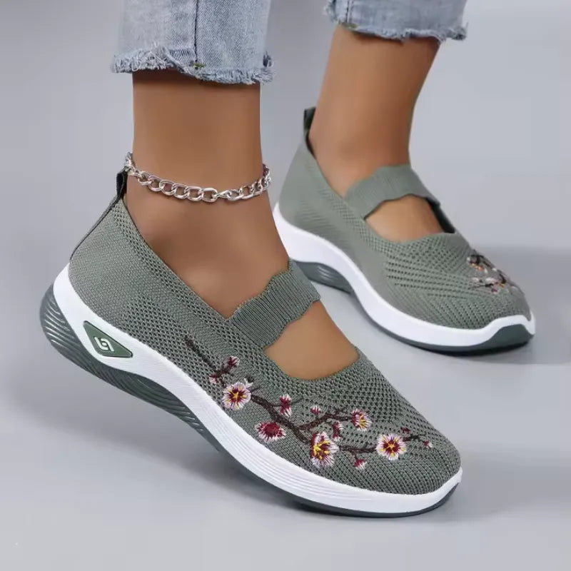 ErgoFlora – Bloemige Sneakers Met Orthopedisch Comfort