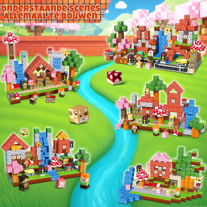 Suburb City - Magnetische Bouwtegels STEM Speelgoed | 2025 Dorpscollectie | 100–300 stuks | 2cm