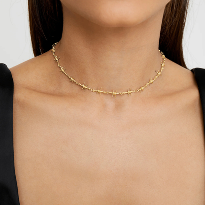 Chokeletto | Comfortabele choker met opvallend barbed wire design voor elke outfit