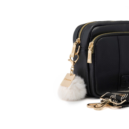Luma | Compacte lederen crossbodytas - Zwart