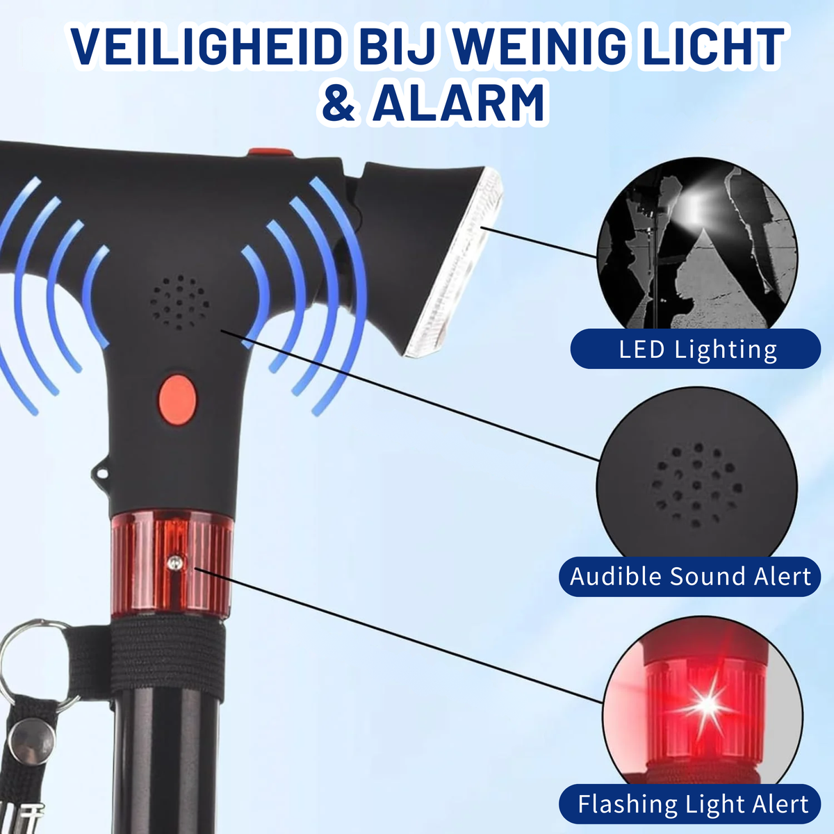 Walknix Wandelstok Met Led-Lamp