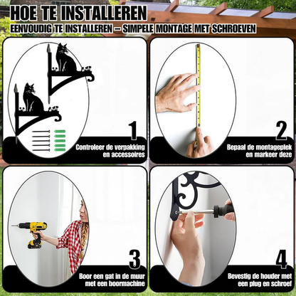 Metalen hangbeugel - Zittende Kat