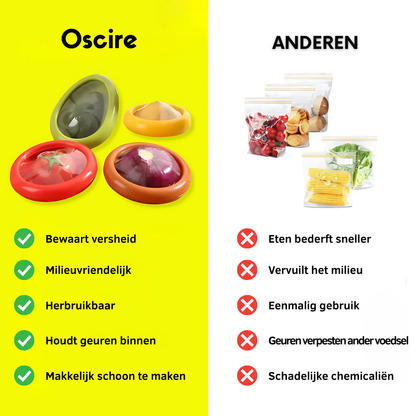 VersDekkers (4-pack) | Houd je Eten Langer Vers