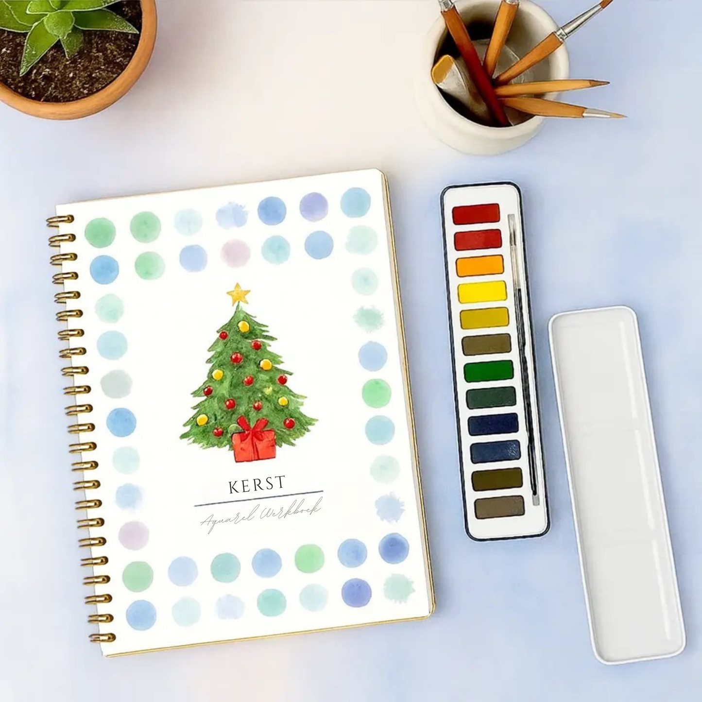 Complete aquarelboekenset – GRATIS aquarelverf en penselen inbegrepen