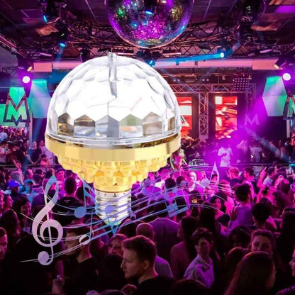 Kleurrijke roterende discobal lamp