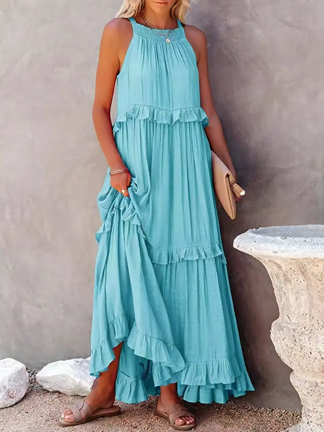 Elda Maxi Jurk – Zomers gemak met een vleugje elegantie