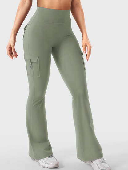 FlexFlare | Cargo Legging - Saliegroen
