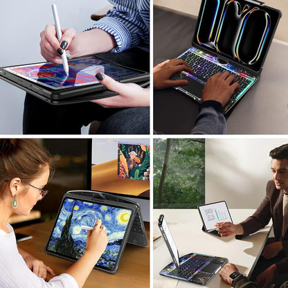 Transparante 360° iPad Toetsenbord Beschermhoes