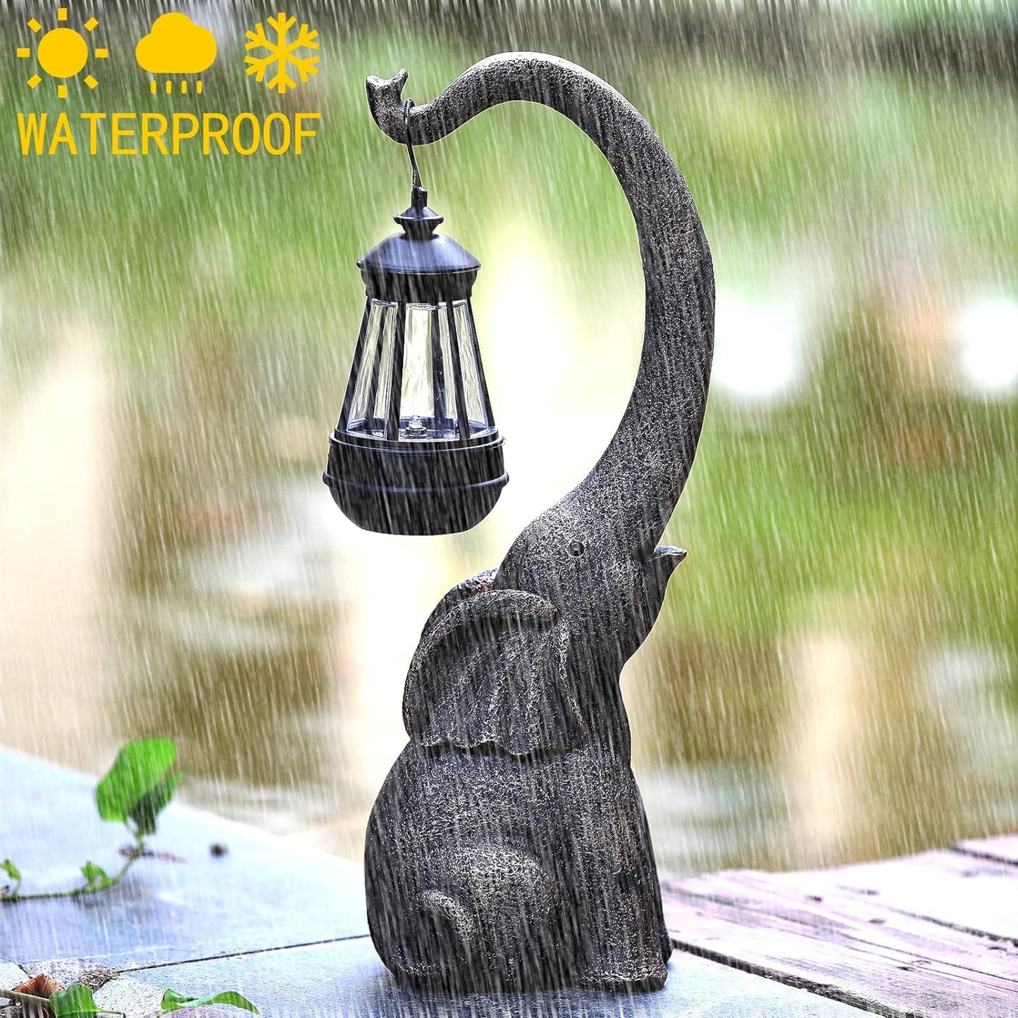 Betoverende Olifant Zonne-lamp