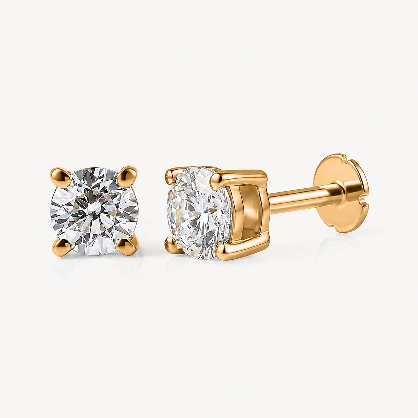 VermeilSpark | Lab-grown diamant oorknop