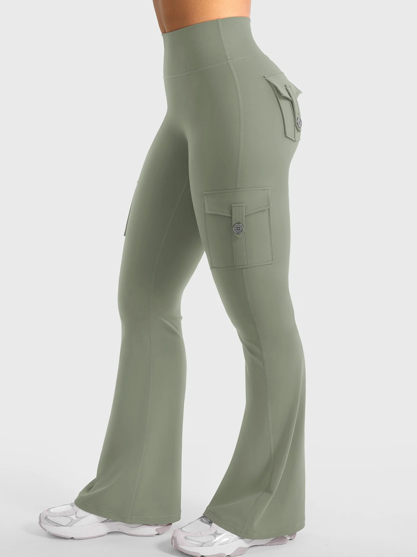 FlexFlare | Cargo Legging - Saliegroen