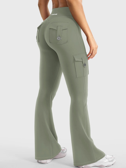FlexFlare | Cargo Legging - Saliegroen