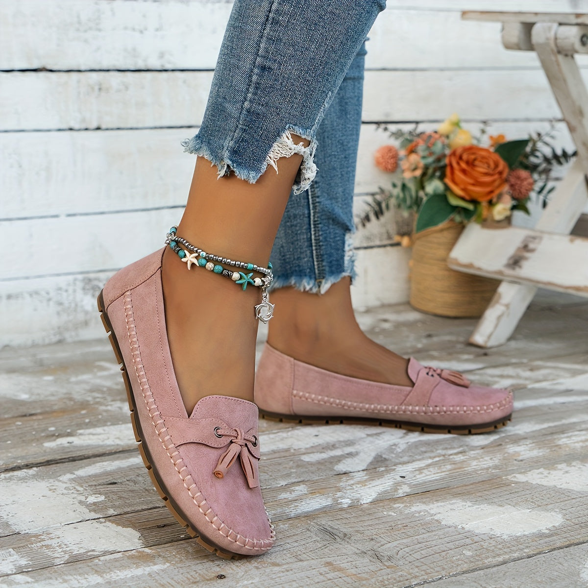 Nadine – Klassieke loafers met kwastjes