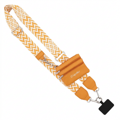 Clip & Go-riem met opbergtasje – Chevron/Ruit-collectie