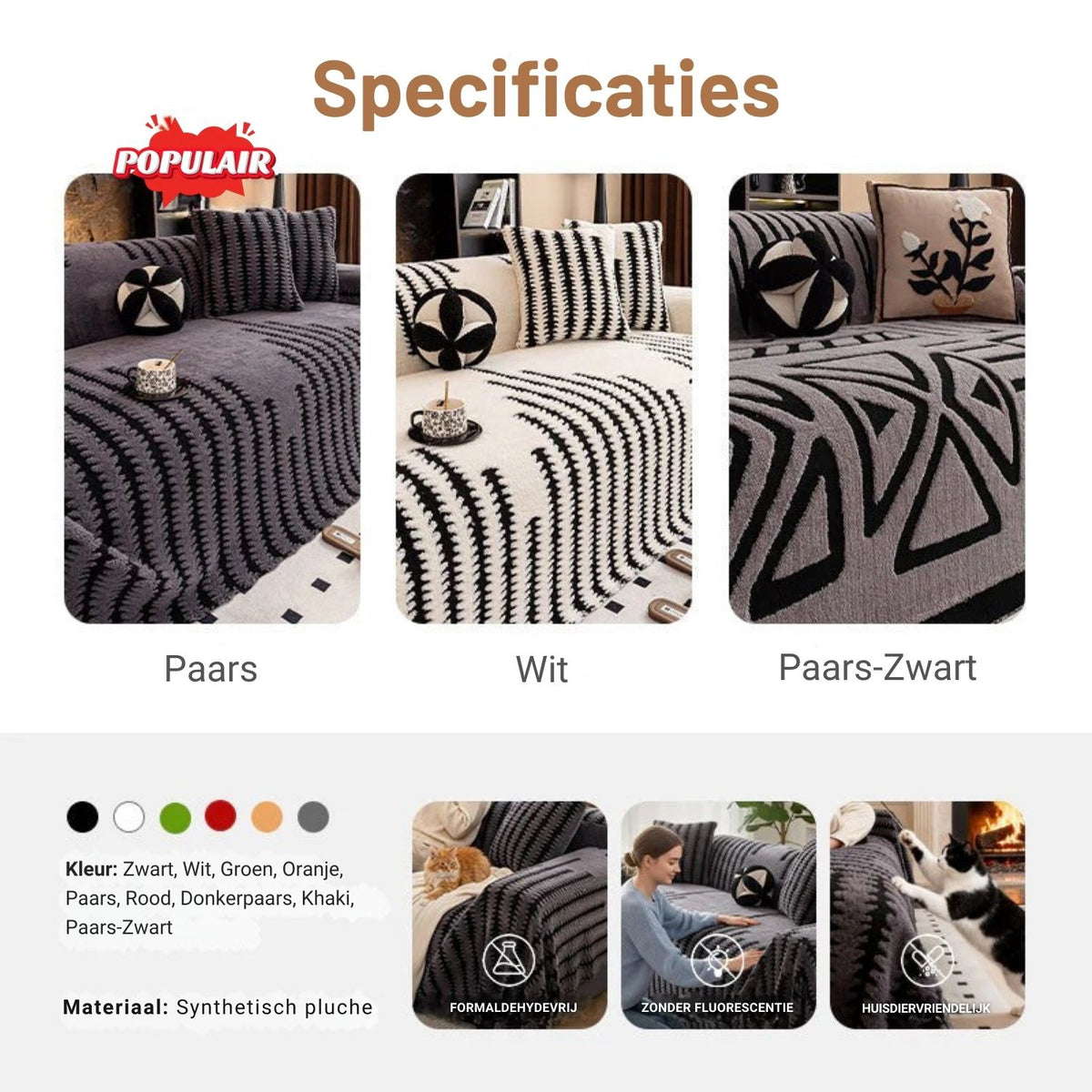 CozyShield Bankhoes – Warm, Antislip en Zacht Pluche Winterontwerp