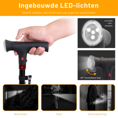 Walknix Wandelstok Met Led-Lamp