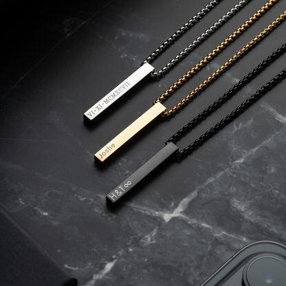 Tai Roestvrijstalen Box Chain Ketting – Met Gravering