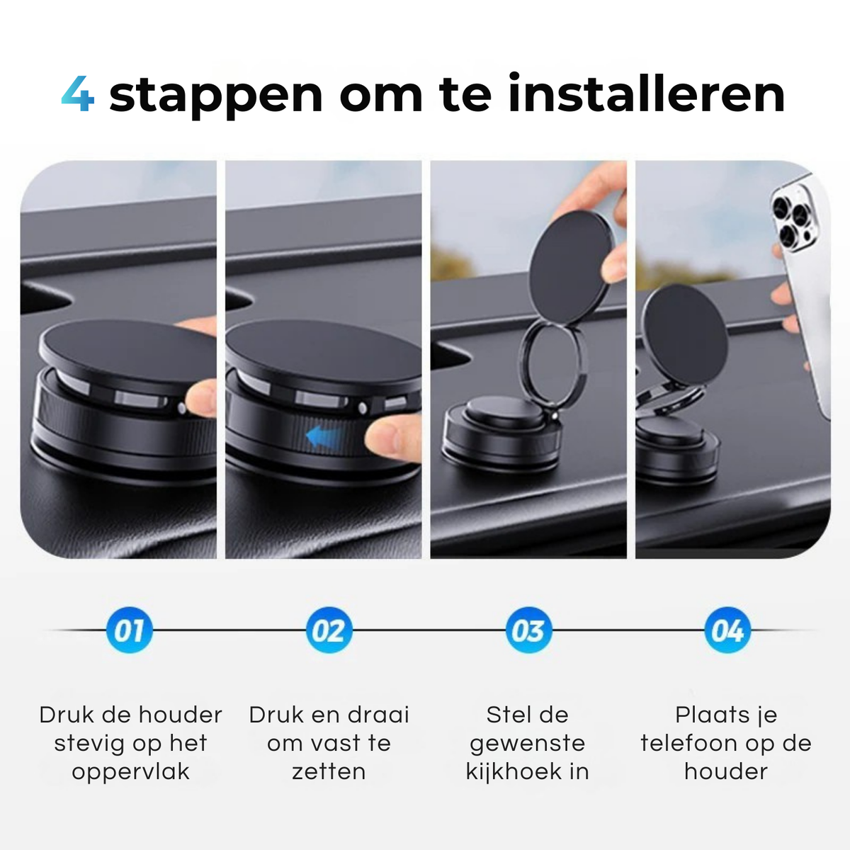 360° Verstelbare Vacuüm Magnetische Telefoonhouder