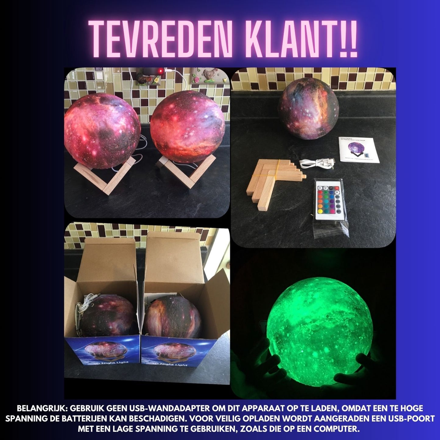 Magische Melkweg Maanlamp 1+1 GRATIS