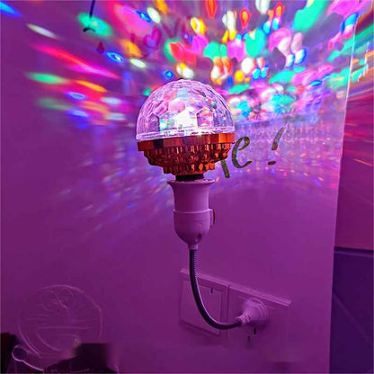 Kleurrijke roterende discobal lamp