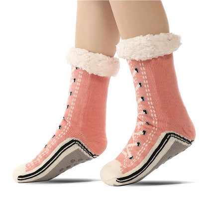 Warm Luxe Winter Huissokken – Ultradikke Fleecevoering, Antislip Zool & Gebreid Design