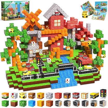 Suburb City - Magnetische Bouwtegels STEM Speelgoed | 2025 Dorpscollectie | 100–300 stuks | 2cm