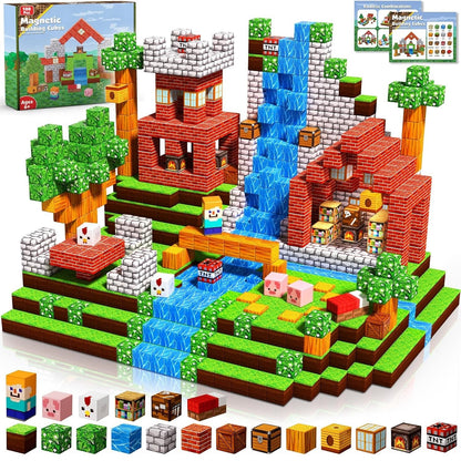 Graslandplezier - Magnetische Bouwtegels STEM Speelgoed | 2025 Dorpscollectie | 100–300 stuks | 2cm