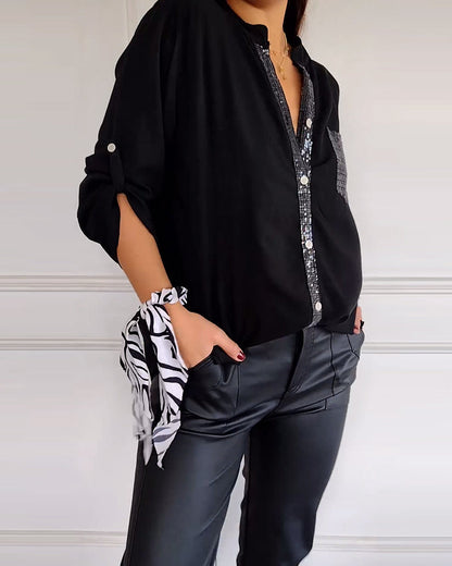Sparkle Chic Blouse – Paillettenlook