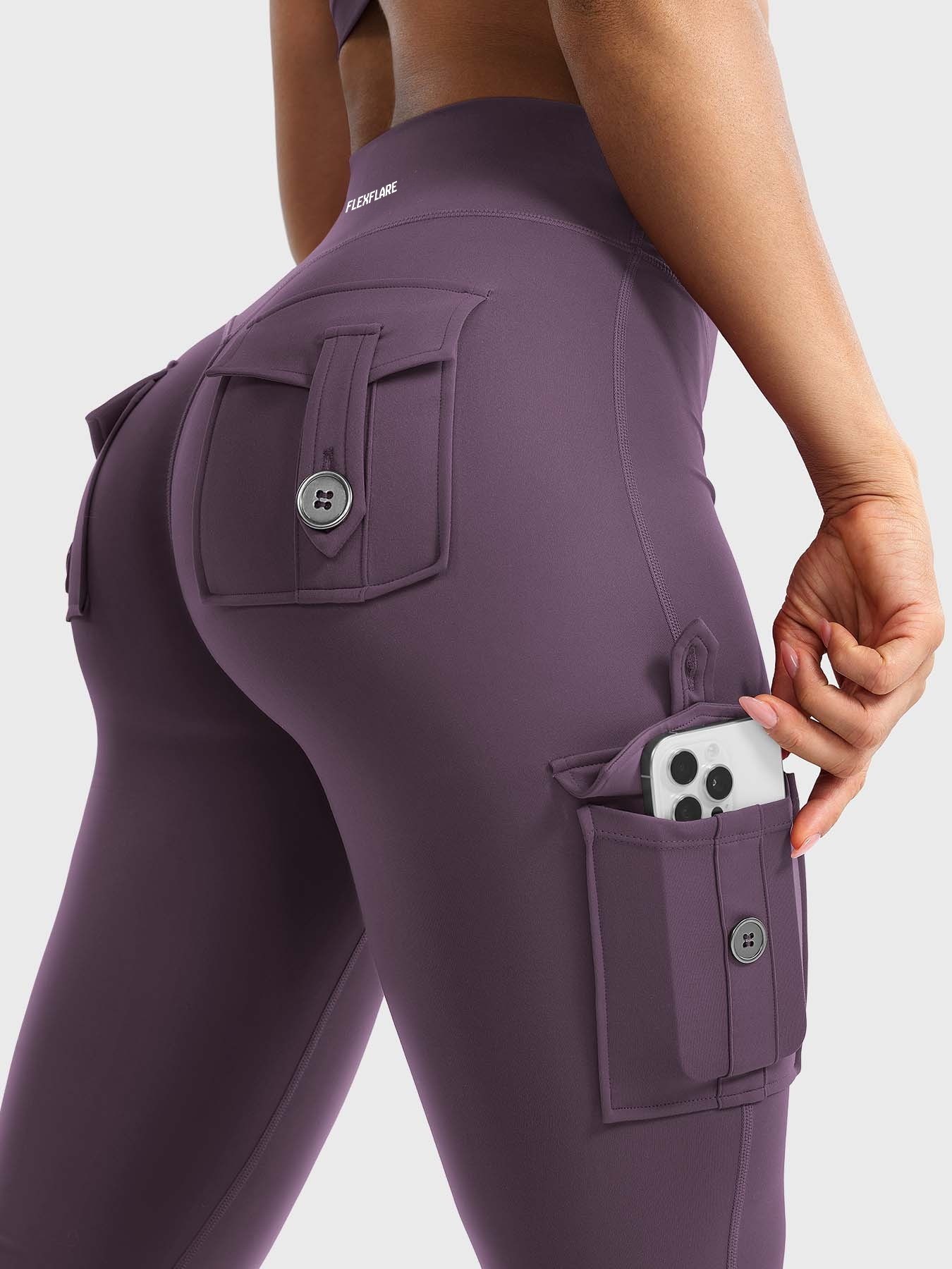 FlexFlare | Cargo Legging - Donkere Bes