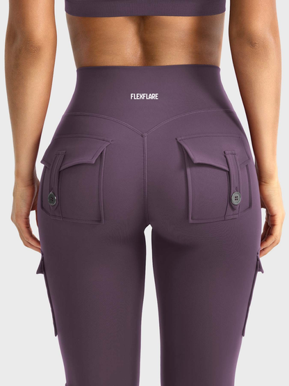 FlexFlare | Cargo Legging - Donkere Bes