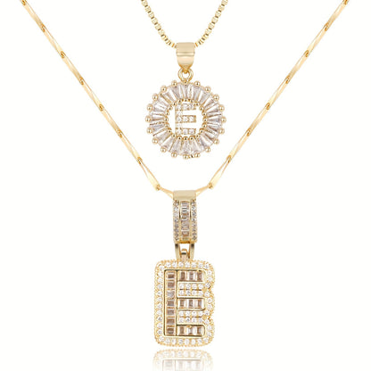 GemLetter | 14K Ketting met Diamanten Initiaal Hanger