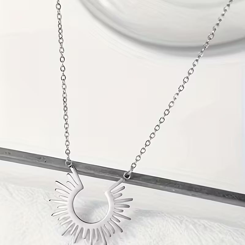 Azteekse Zonneketting - Sterling Zilver verguld met 18K, Minimalistisch Ontwerp