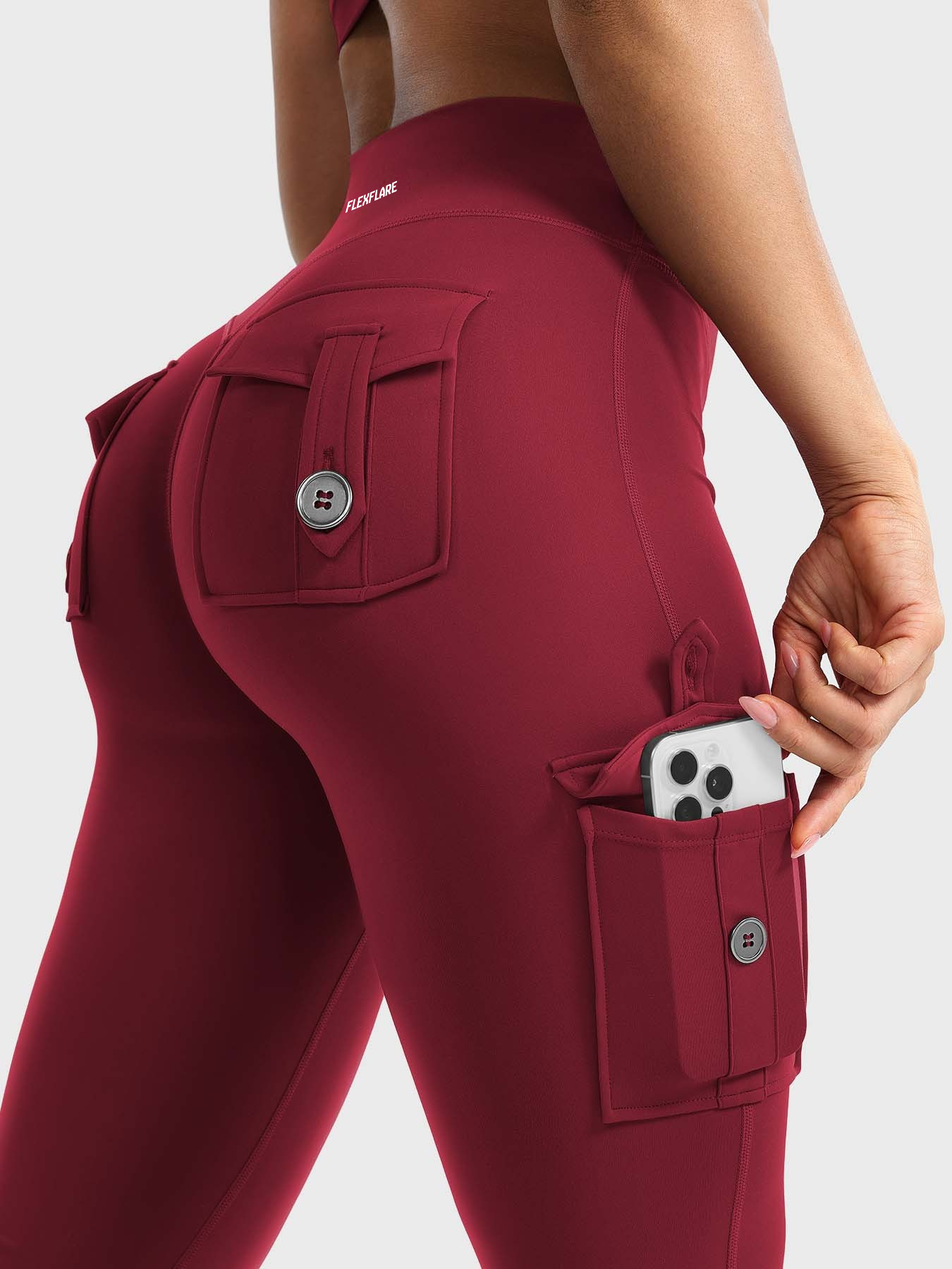 FlexFlare | Cargo Legging - Wijnrood