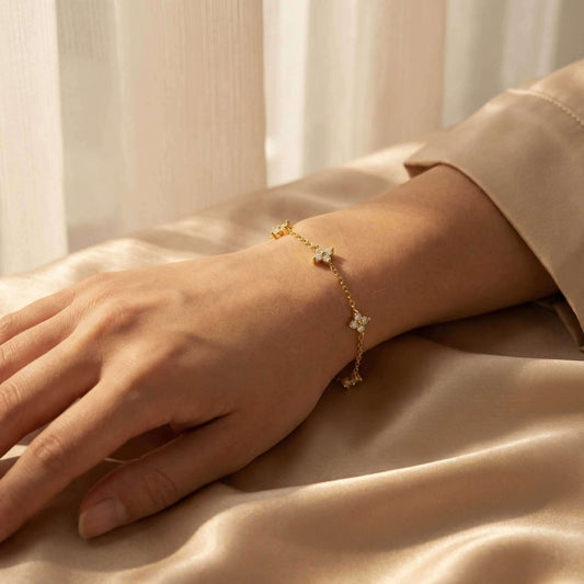 Kristallen bloemenarmband