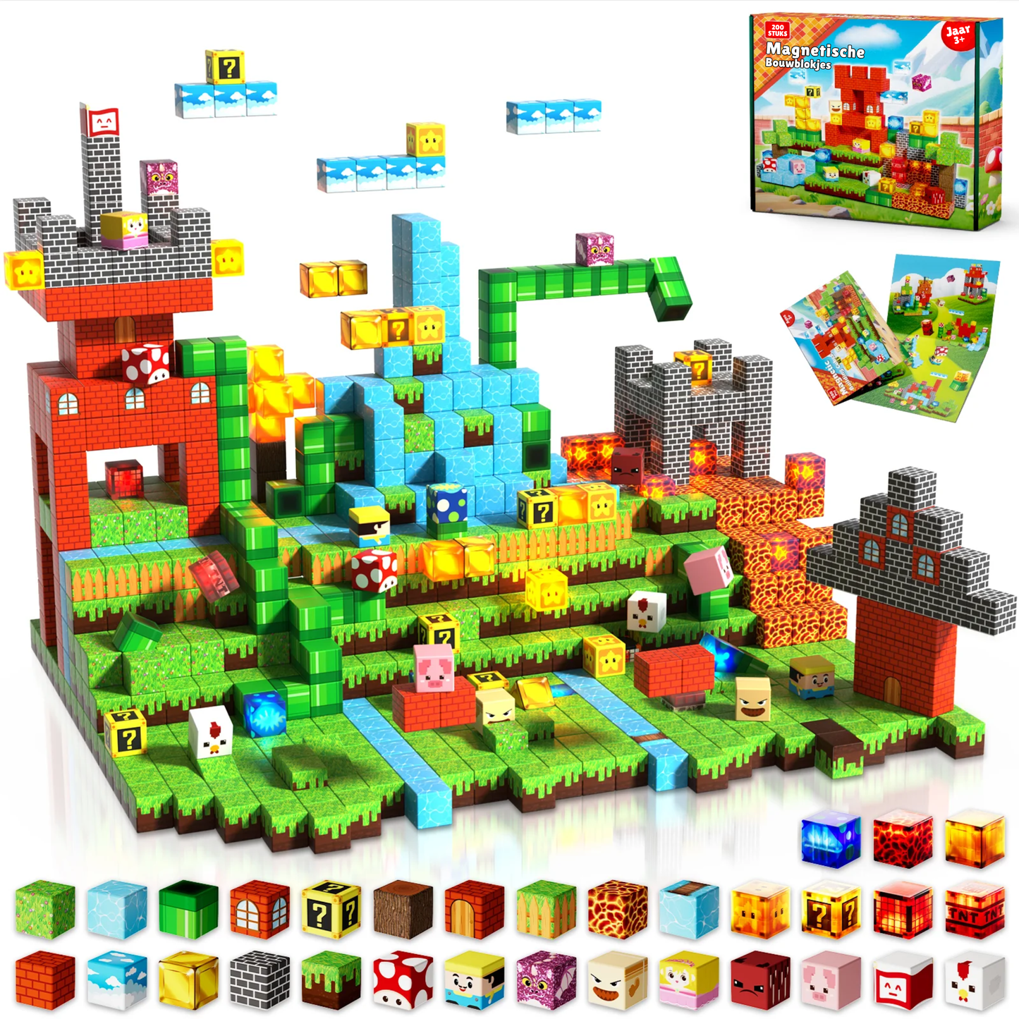 Sterrenfort - Magnetische Bouwtegels STEM Speelgoed | 2025 Glow-collectie | 2cm