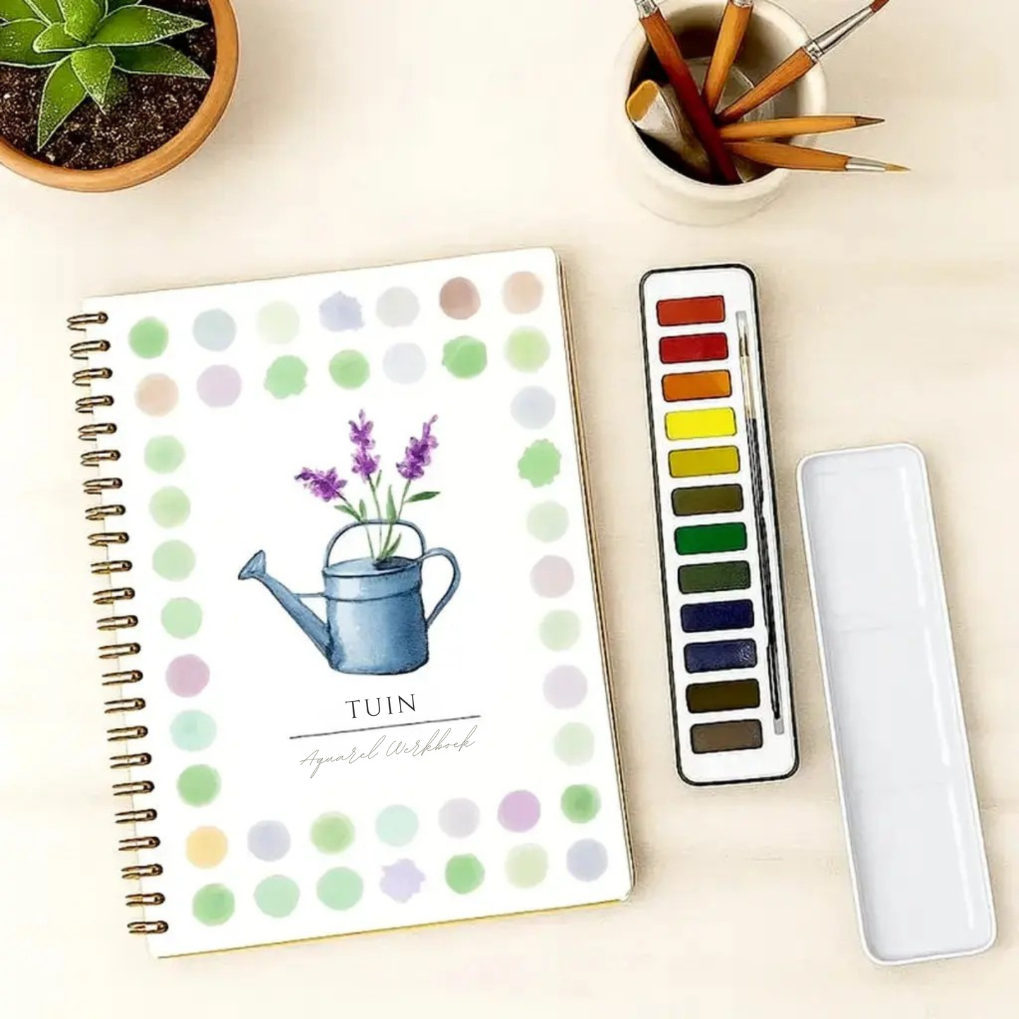 Complete aquarelboekenset – GRATIS aquarelverf en penselen inbegrepen