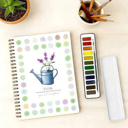 Complete aquarelboekenset – GRATIS aquarelverf en penselen inbegrepen