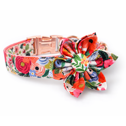 BloomPaws | Verstelbare Hondenhalsband - Ochtend bloemen